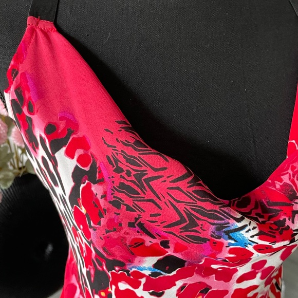 Bebe Women's Abstract Leopard Print Colorful Tank Top Size Small - Picture 4 of 8